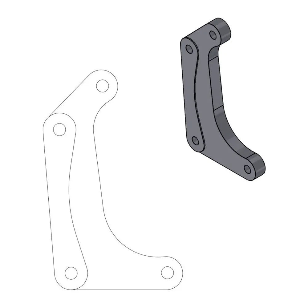 Moto-master Supermotard Racing 320 mm Fantic/Yamaha 211039 brake caliper relocating bracket