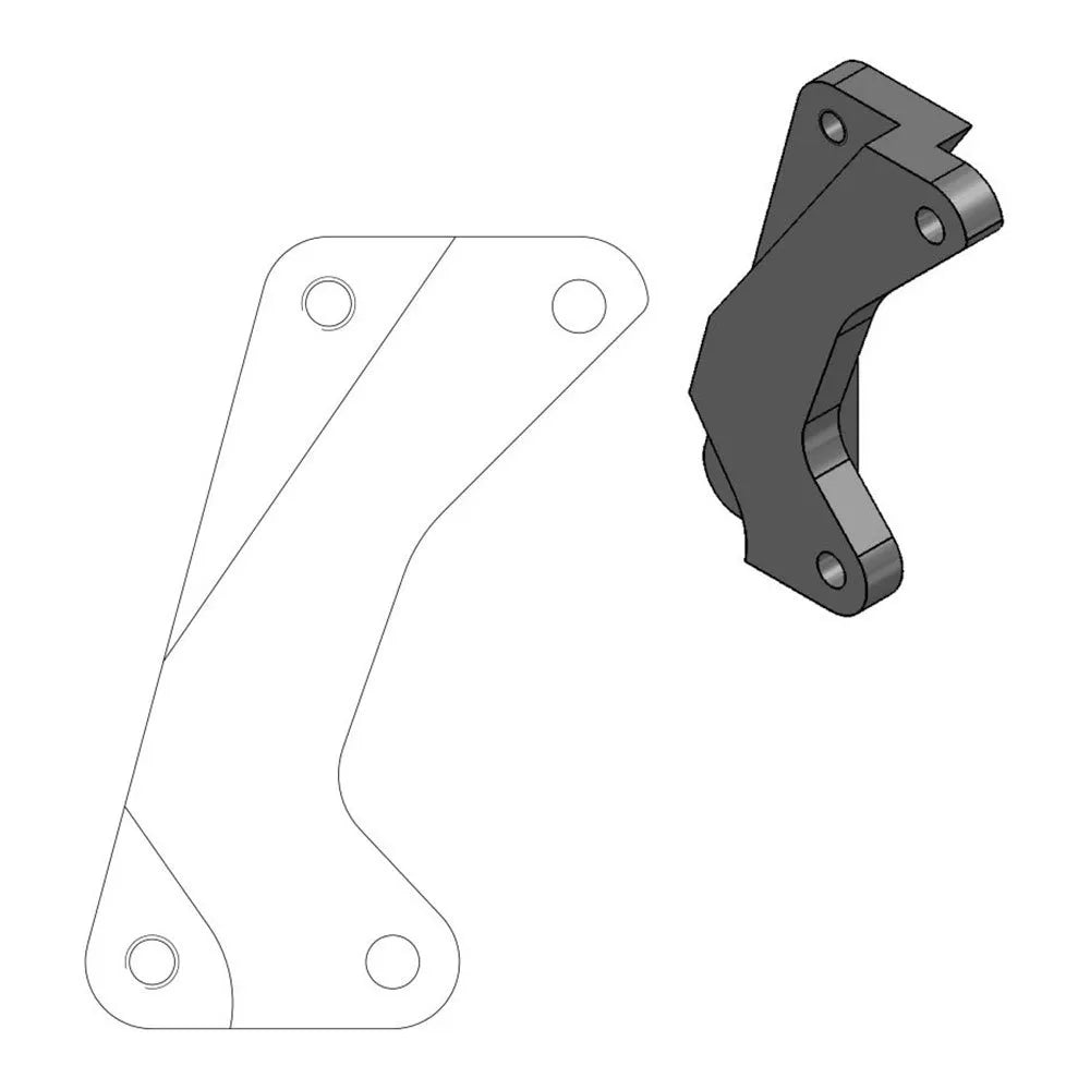 Moto-master Supermotard Street 320 mm Yamaha 211033 brake caliper relocating bracket