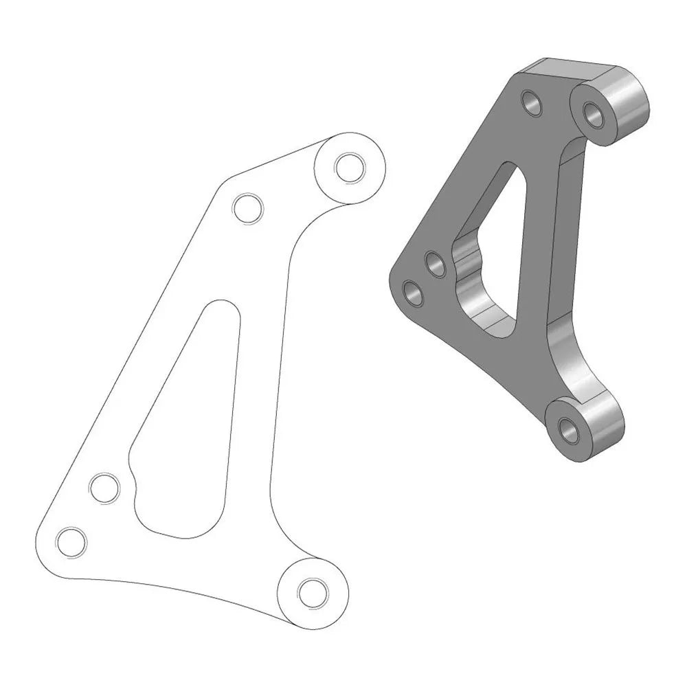 Moto-master Supermoto 320 mm Husqvarna/KTM 211114 brake caliper relocating bracket
