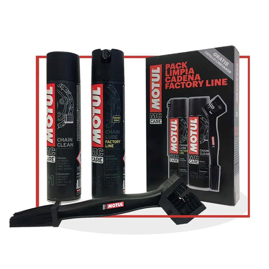 Motul C1 Chain Clean+C4 Chain Lube Factory Line 400ml Cleaning Kit