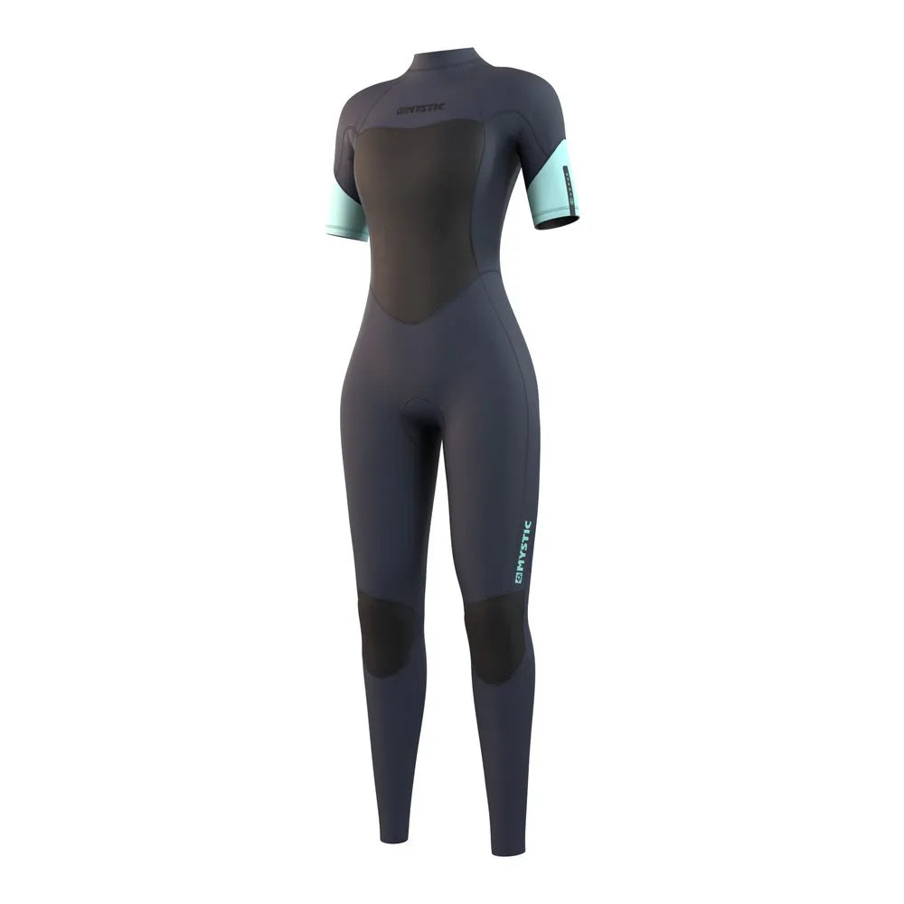 Mystic Brand Shortarm 3/2 mm woman short sleeve back zip neoprene suit