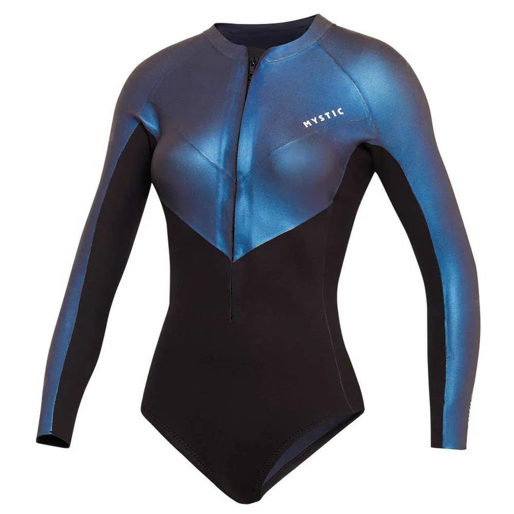 Mystic Sway super 2/2 mm woman long sleeve front zip shorty
