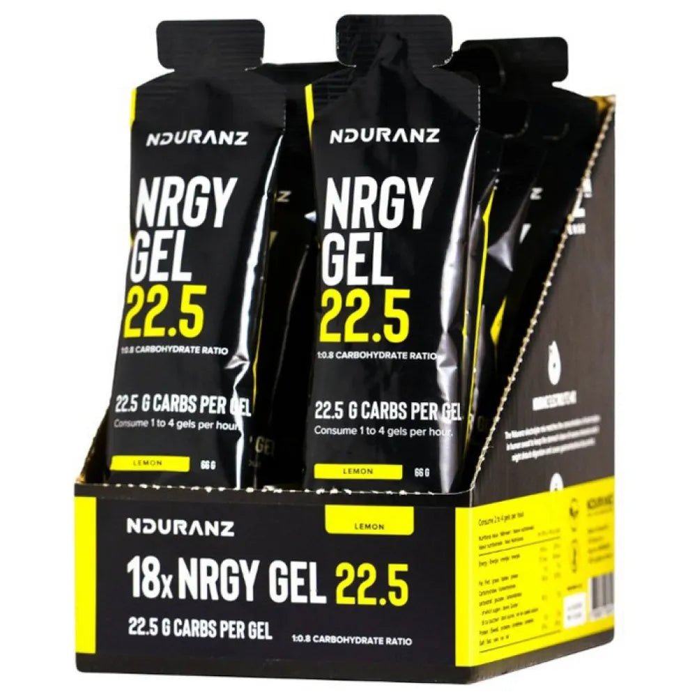 Nduranz Nrgy 22.5 energy gels box lemon 66g 18 units