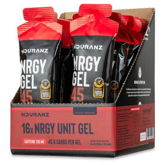 Nduranz Nrgy 45 Caff energy gels box coffe&amarena 75g 16 units