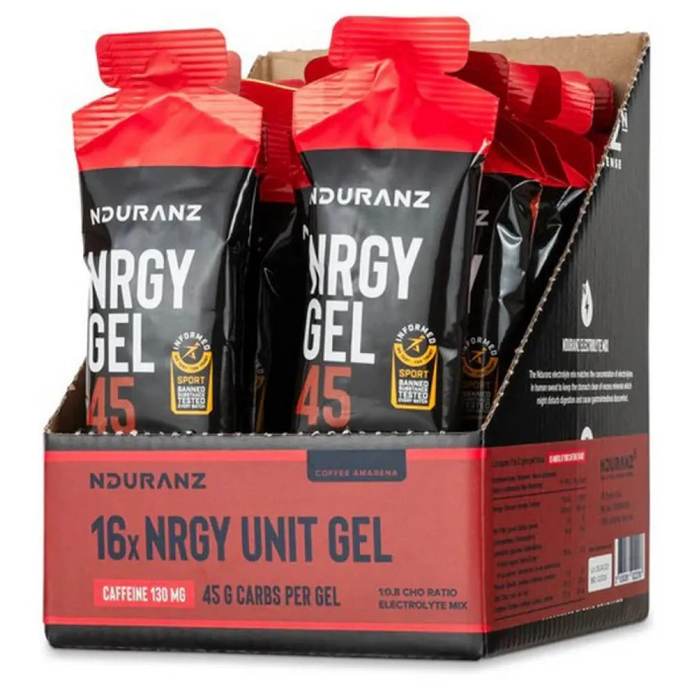 Nduranz Nrgy 45 Caff energy gels box coffe&amarena 75g 16 units
