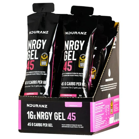 Nduranz Nrgy 45 energy gels box tropical 75g 16 units