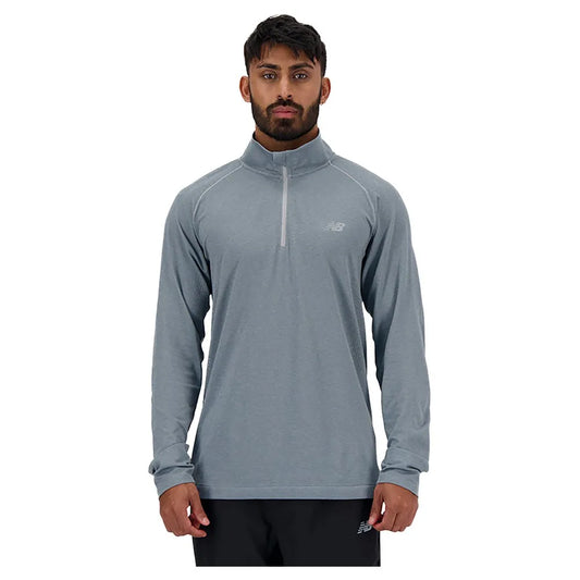 New balance Mt41083 half zip long sleeve T-shirt