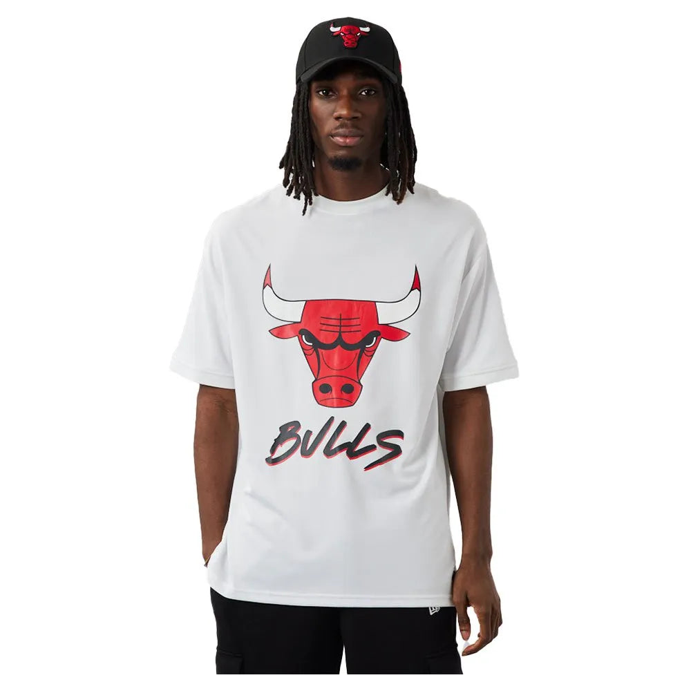 New era Chicago Bulls NBA Script Mesh short sleeve T-shirt