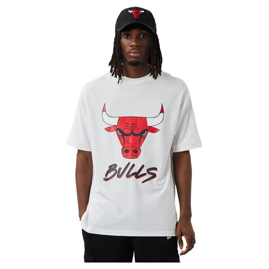 New era Chicago Bulls NBA Script Mesh short sleeve T-shirt
