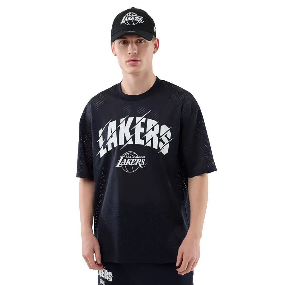 New era NBA Core Plus Oversize Mesh Los Angeles Lakers short sleeve T-shirt
