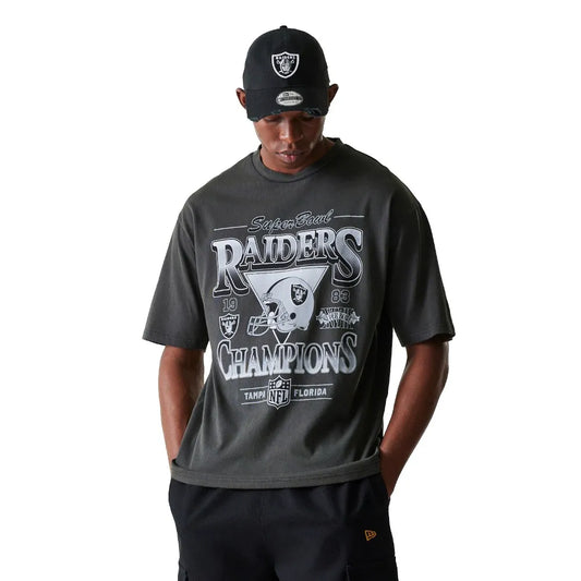New era NFL Washed Super Bowl Oversized Las Vegas Raiders short sleeve T-shirt