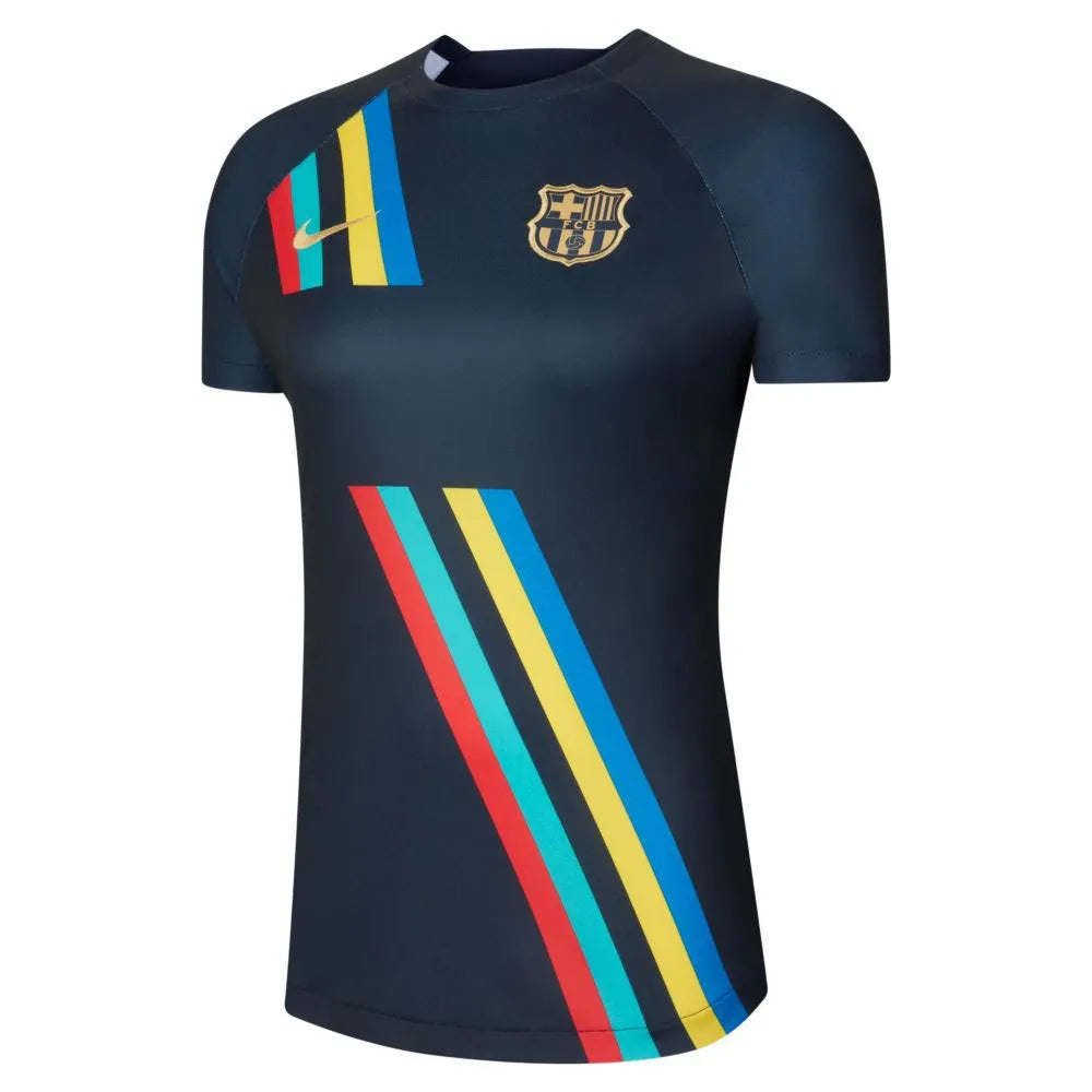 Nike FC Barcelona 22/23 Dri Fit pre match Away Woman Short Sleeve T-Shirt