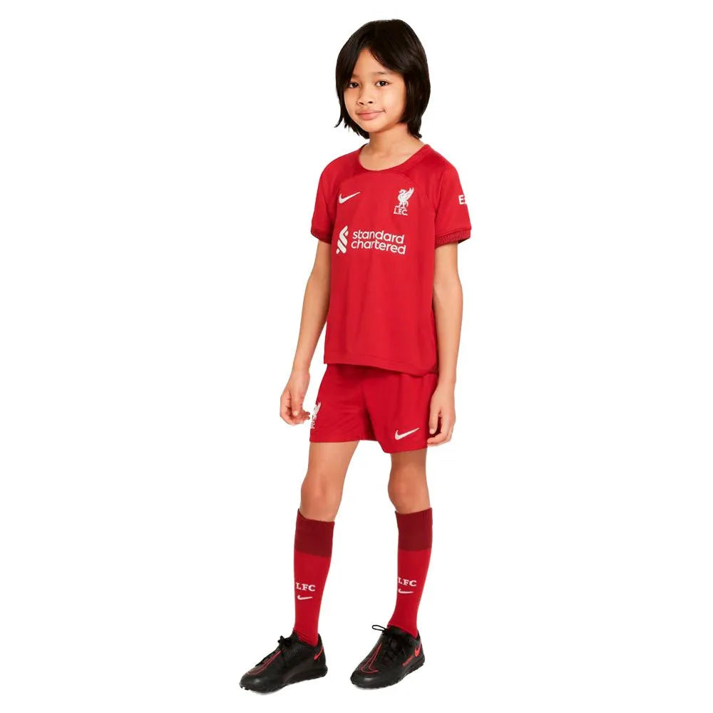 Nike FC Liverpool 22/23 Dri Fit home short sleeve Junior Set