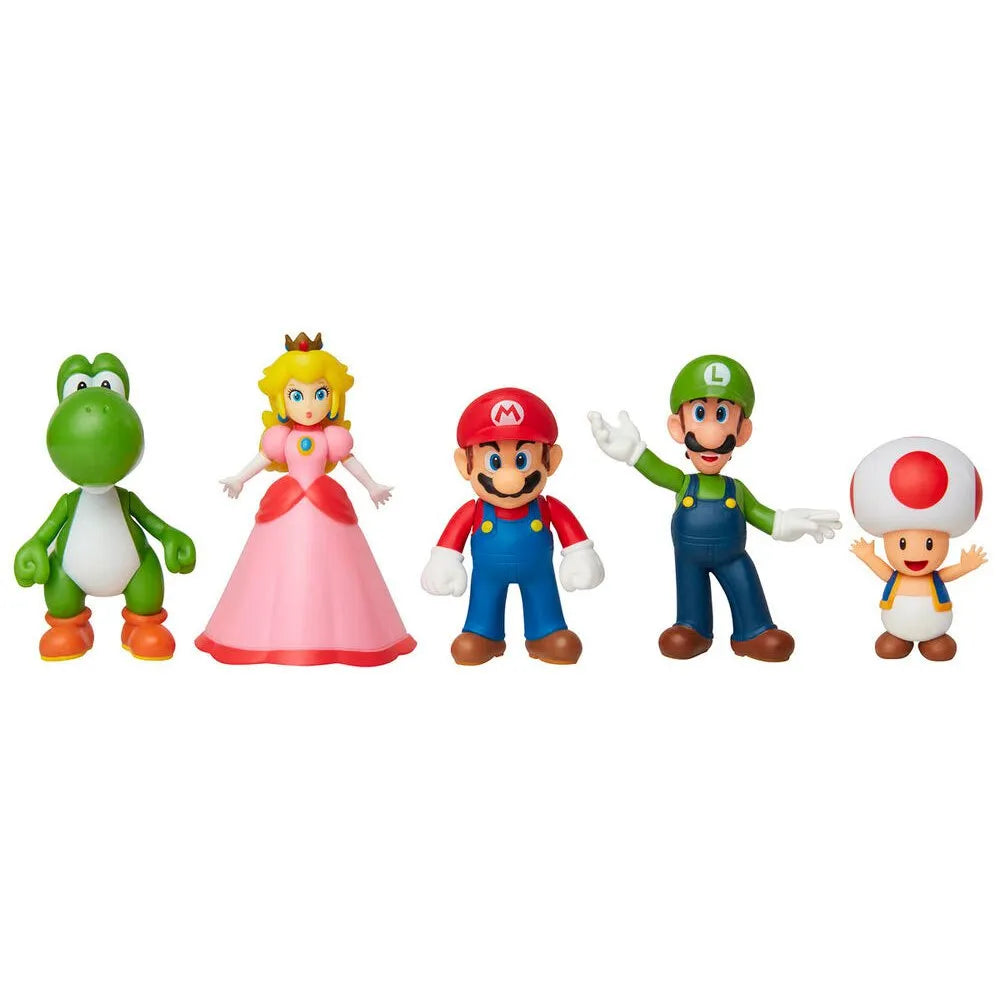 Nintendo Super Mario Bros Friends Mario And Multi Pack Figure 6 cm