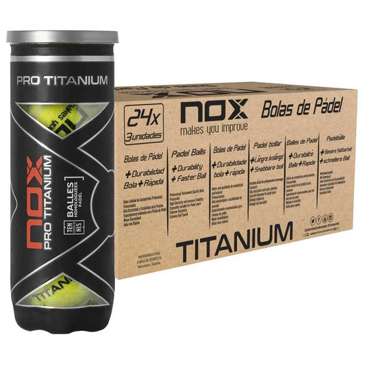 Nox Pro Titanium padel balls box