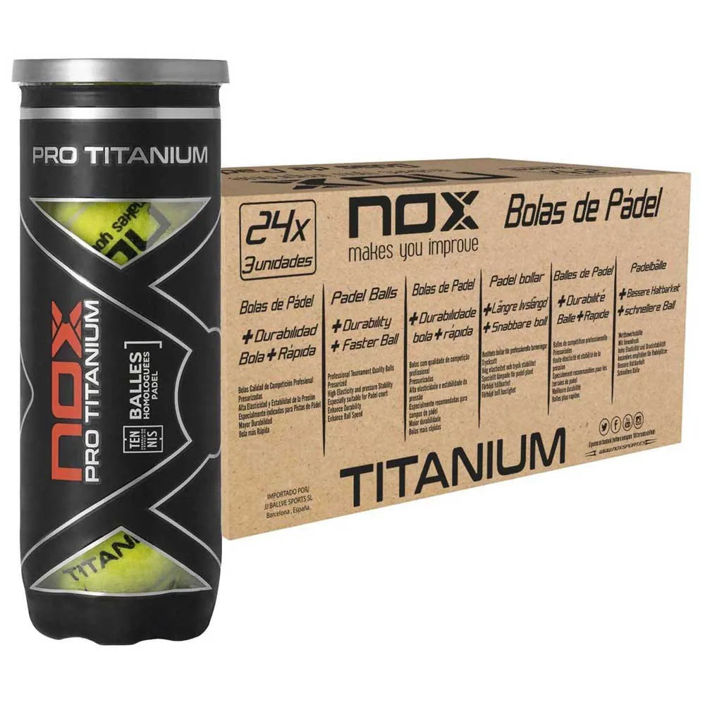 Nox Pro Titanium padel balls box