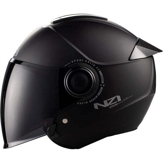 Nzi Civic Stream Solid Noveau Clear+Tinted open face helmet