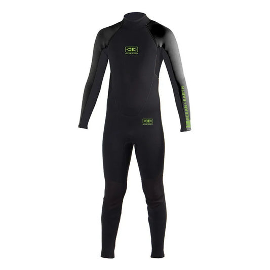 Ocean & earth Surf School 3/2 mm Steamer Flatlock Junior Long Sleeve Back Zip Neoprene Suit