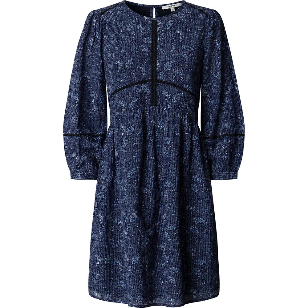 Pepe jeans Barbara long sleeve midi dress