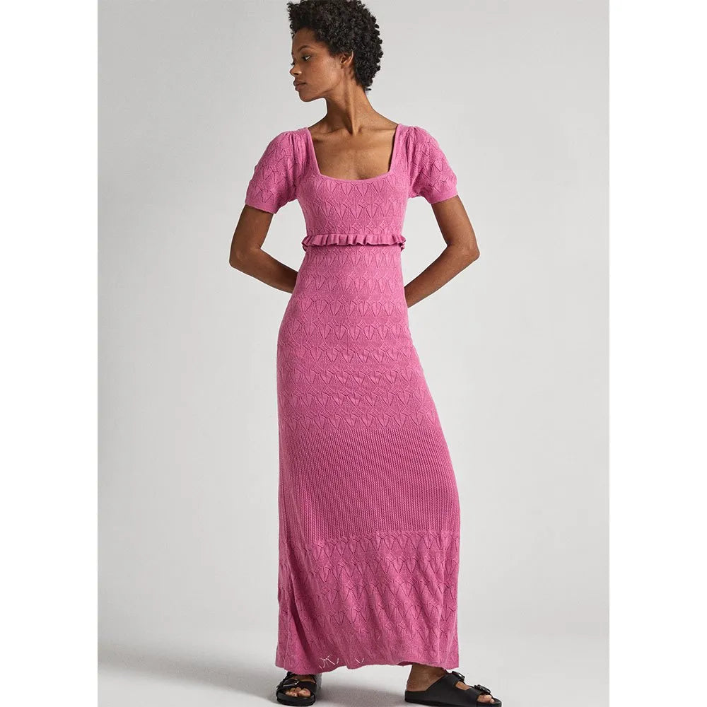 Pepe jeans PL953525 short sleeve long dress