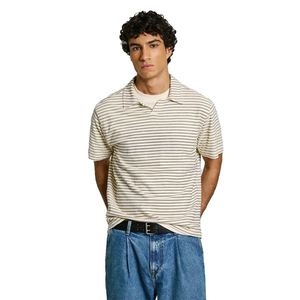 Pepe jeans Striped Purney short sleeve polo