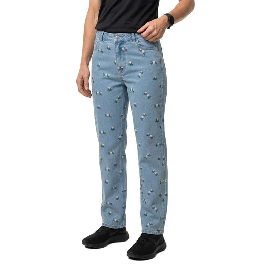 Pieces Flora Straight Emb high waist jeans