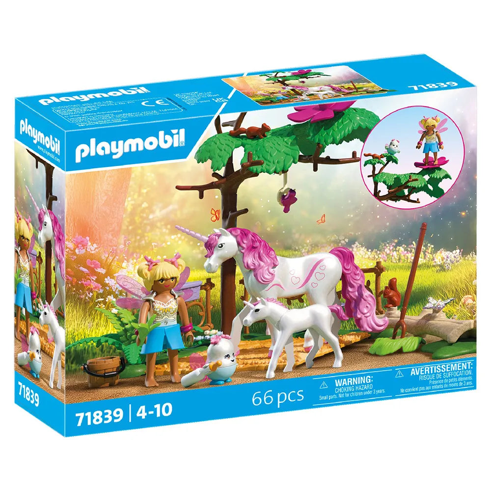 Playmobil Magical Unicorn Stable For Mom And Foal Construction Game