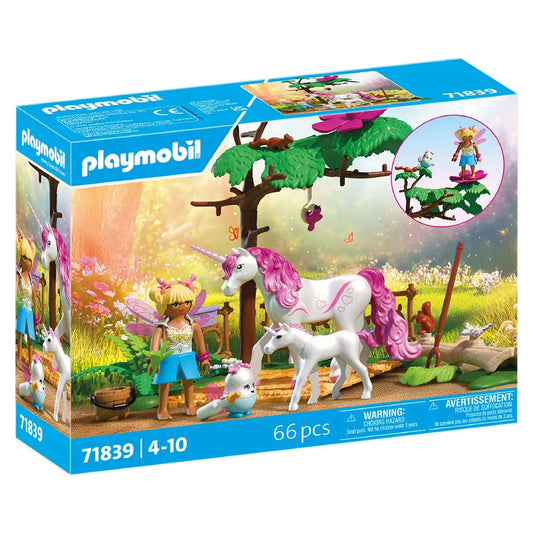 Playmobil Magical Unicorn Stable For Mom And Foal Construction Game