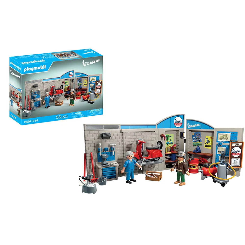 Playmobil Vespa Workshop Retro 60S Style