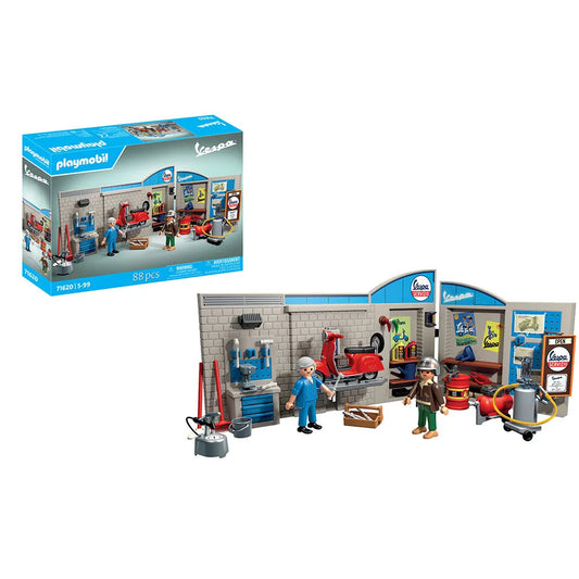 Playmobil Vespa Workshop Retro 60S Style
