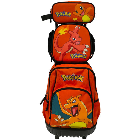 Pokemon Set Compact 34x23x50 cm 38L Wheeled Backpack 3 units