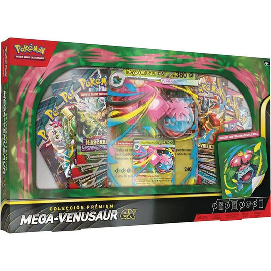 Pokemon trading card game Mega Venusaur EX box MegaEvolution Latin Spanish