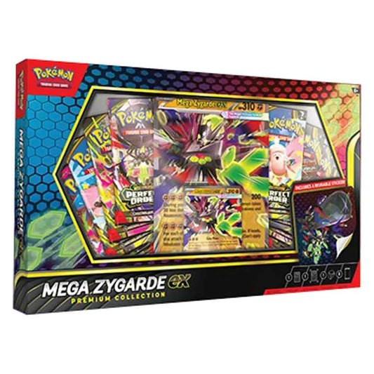 Pokemon trading card game Mega Zygarde EX Premium Collection 8 envelopes Latin spanish