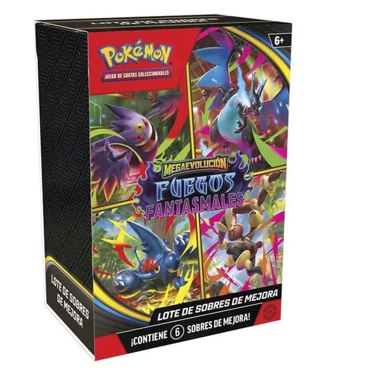Pokemon trading card game Phantasmal Flames Box 6 envelopes Latin Spanish