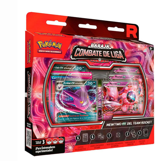 Pokemon trading card game Team Rocket League Battle Deck Mewtwo EX Latin Spanish