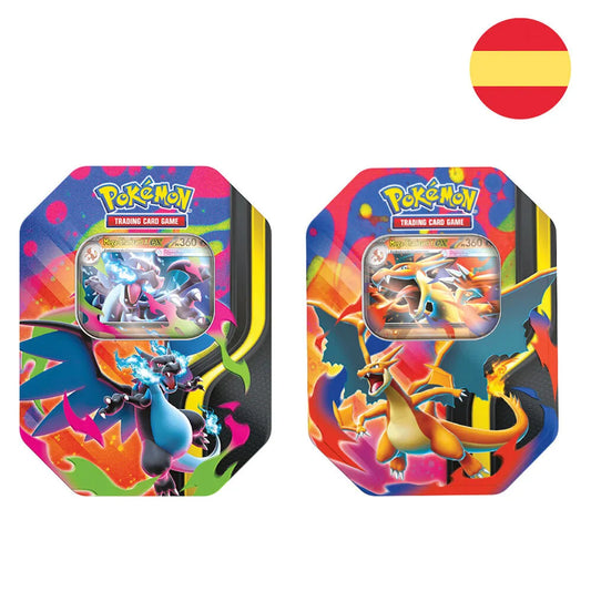 Pokemon trading card game Tin Spring Mega Charizard EX Spanish