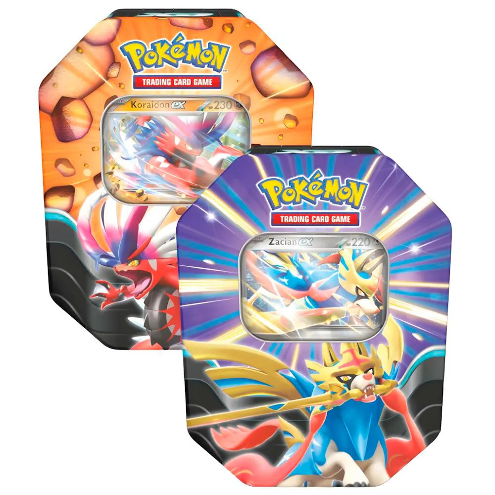 Pokemon trading card game Zacian/Koraidon EX Big TIn Random Latin Spanish