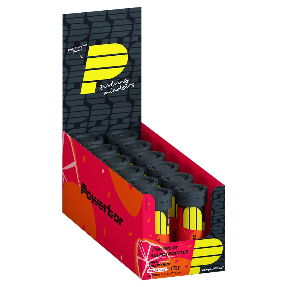Powerbar 5 Electrolytes Tablets Box pink grapefruit 40g 12 units