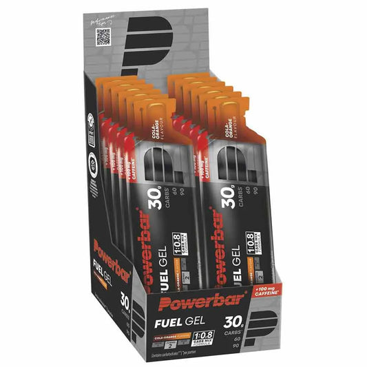 Powerbar Fuel 30 50ml energy gels box cola&orange 12 units