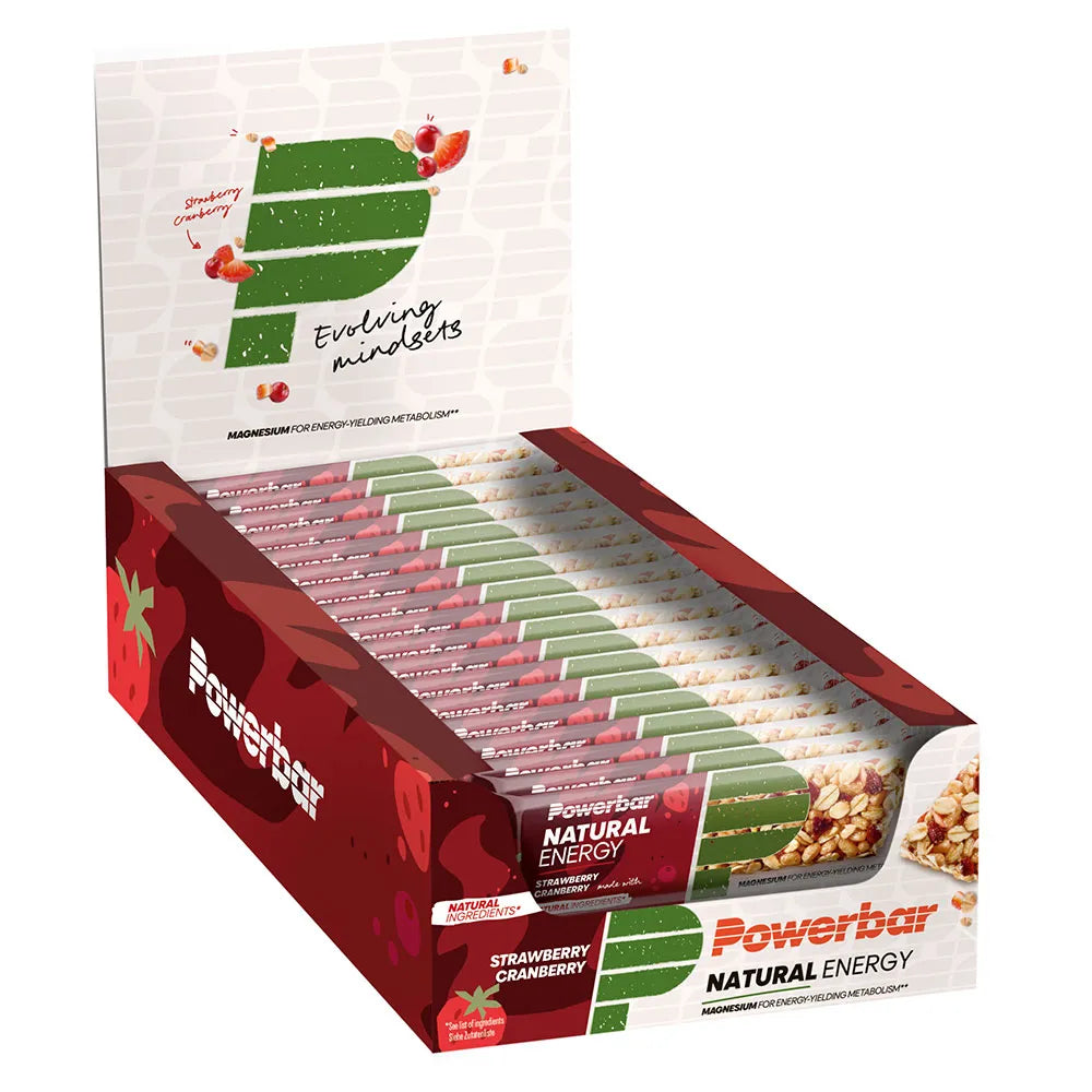 Powerbar Natural energy bars box strawberry&cranberry 40g 18 units