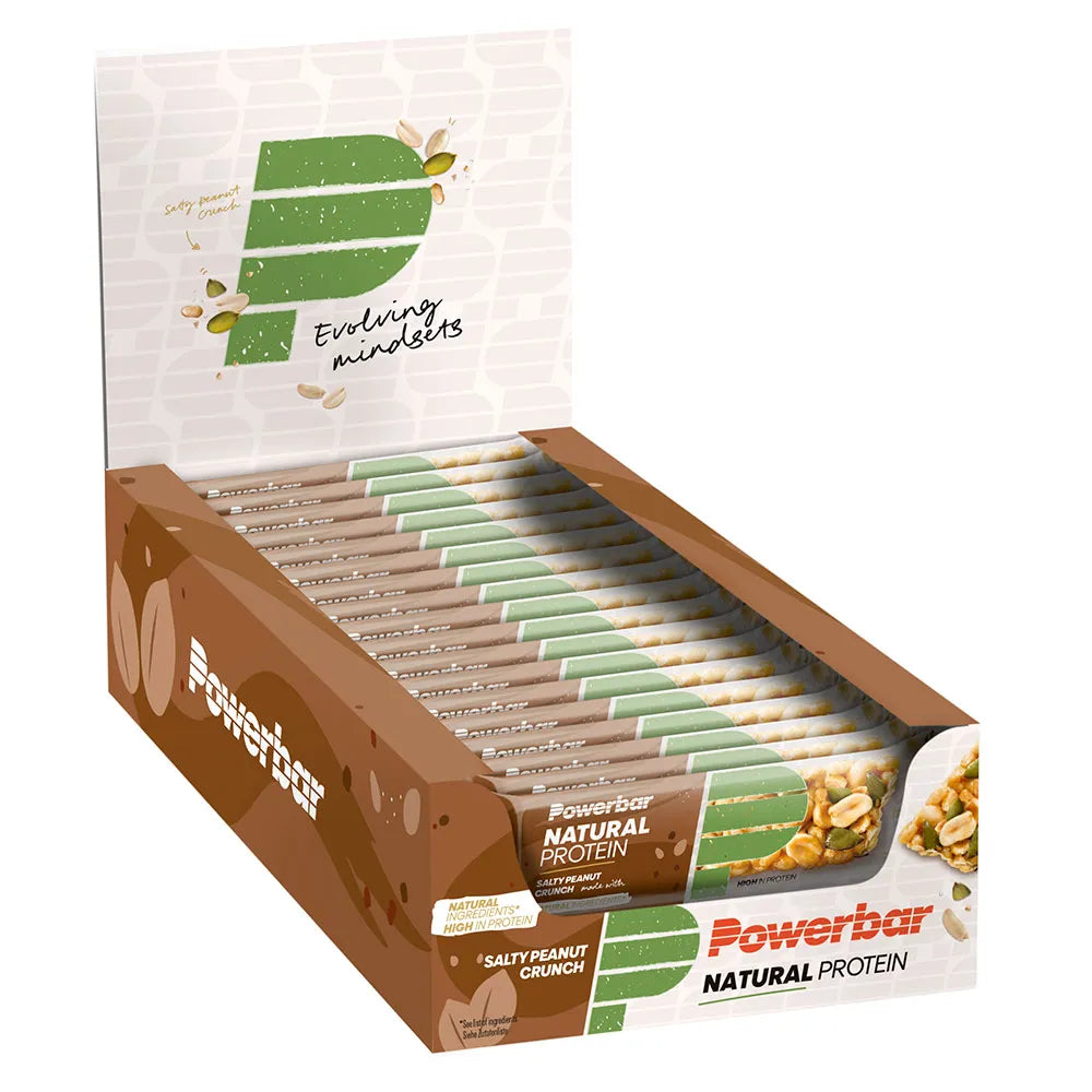 Powerbar Natural Vegan protein bars box peanut salty 40g 18 units