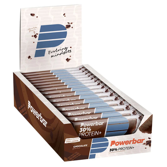 Powerbar Plus 30% protein bars box chocolate 55g 15 units