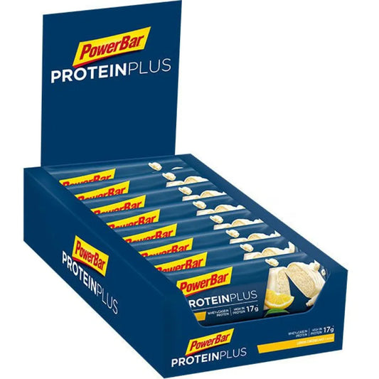 Powerbar Plus 30% protein bars box lemon cheesecake 55g 15 units