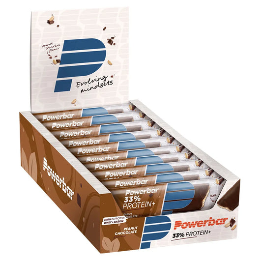 Powerbar Plus 33% protein bars box chocolate&peanut 90g 10 units