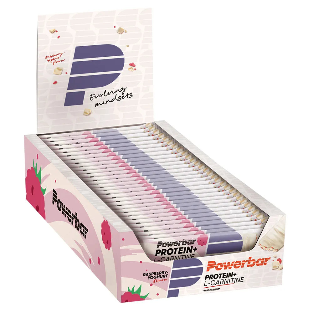 Powerbar Plus L-Carnitine 30% protein bars box raspberry&yogurt 35g 30 units