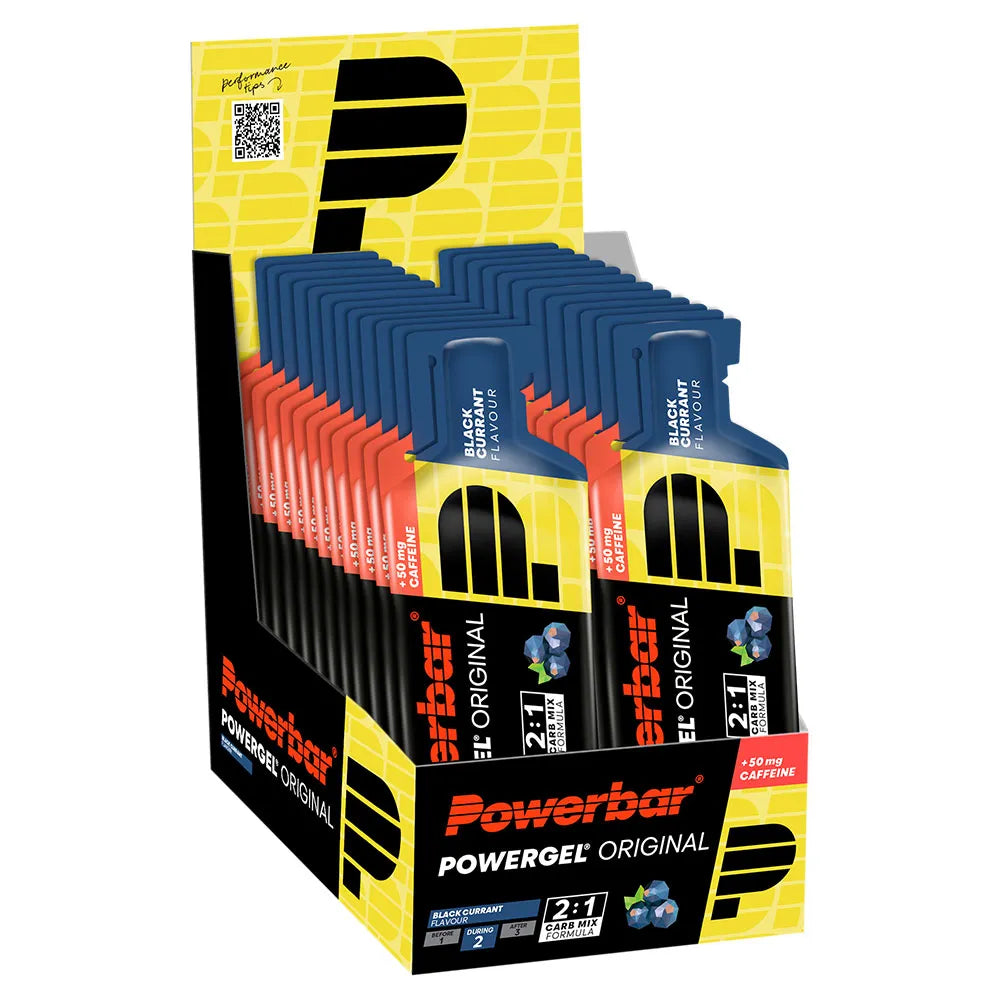 Powerbar Powergel energy gels box black currant 41g 24 units