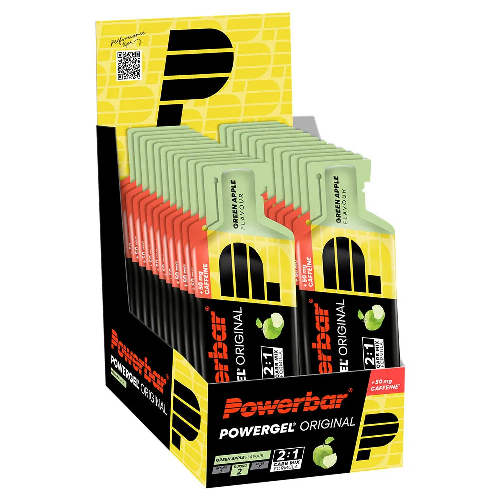 Powerbar Powergel energy gels box green apple 41g 24 units
