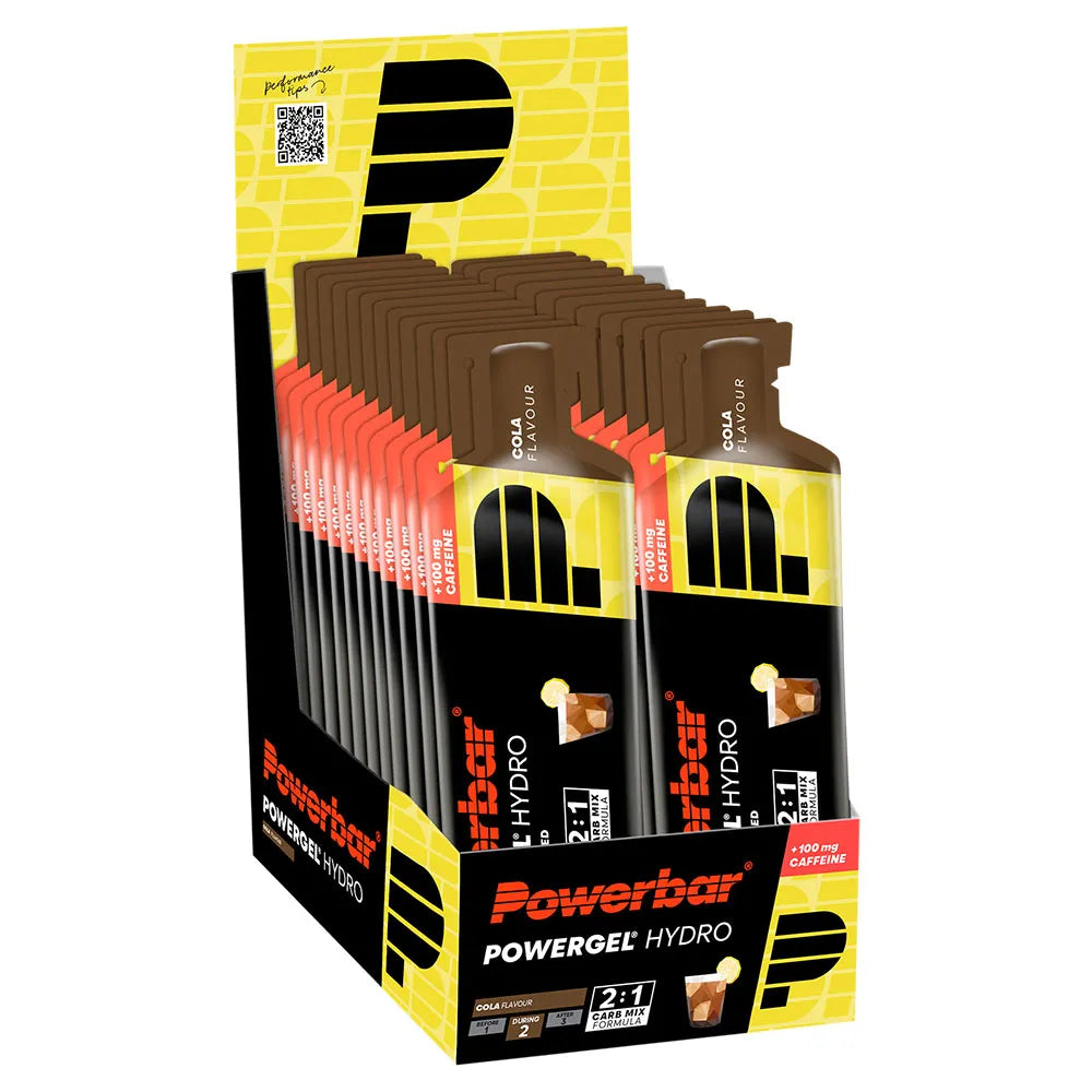 Powerbar Powergel Hydro energy gels box Cola 67ml 24 units