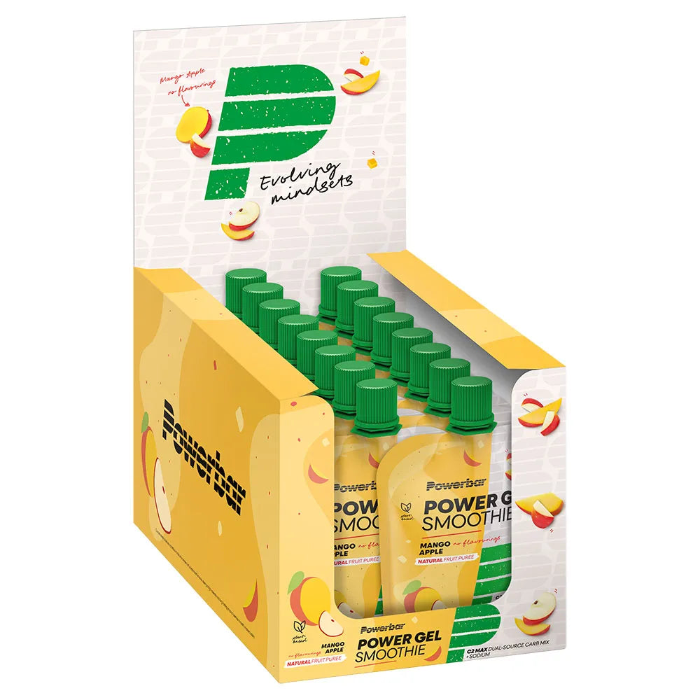 Powerbar PowerGel Smoothie energy gels box Mango&Apple 90g 16 units
