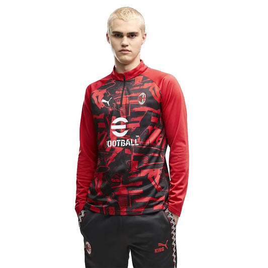 Puma AC Milan Warm Up pre match half zip sweatshirt